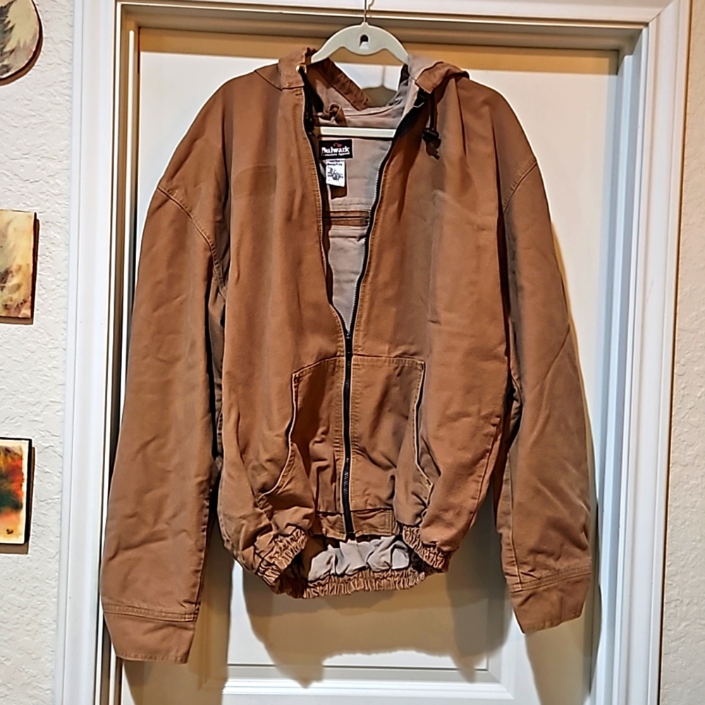 Bulwark Tan 2XL Hooded Work Jacket.